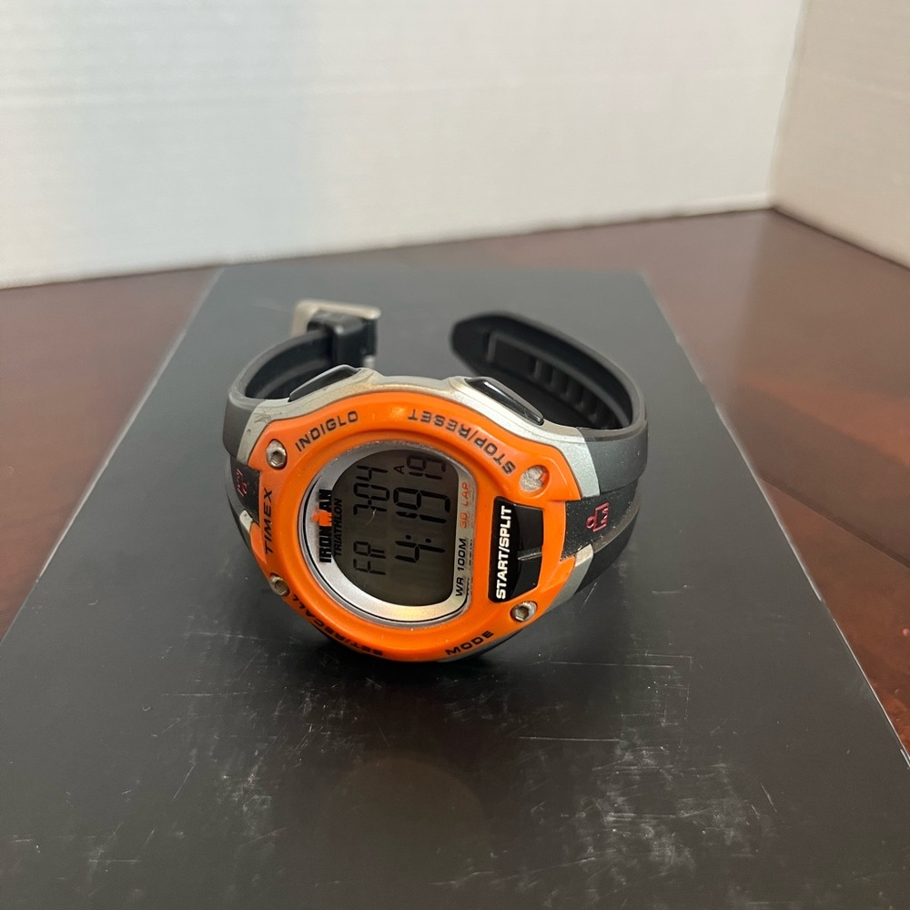 Timex Orange and Black Smartwatch with Sporty Design